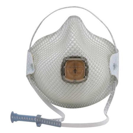 Disposable Respirator, N95, Ventex Valve, HandyStrap w/Buckle, Molded Nose Bridge, S, PK 10