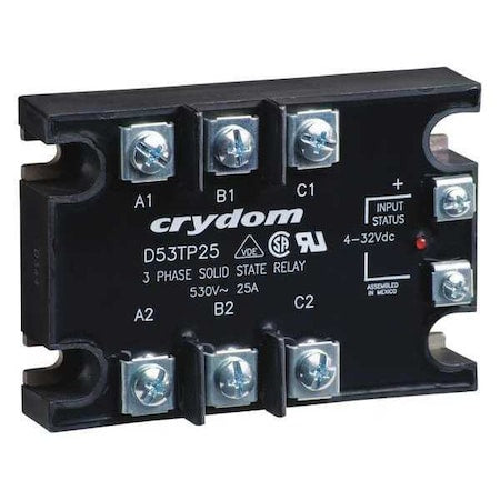 Solid State Relay, 3 Phase, Saddle Clamp, Screw, Panel, SCR