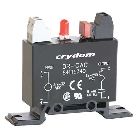 Input/Output Relay,5A,DIN Rail,Black