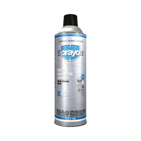 Insulating Varnish, Semi-Gloss, 15.25 oz, Aerosol, Green,