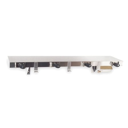 Utility Shelf w/Mop Holders, 36x9-1/8In