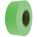 Flagging Tape, No Legend, Fluorescent Lime, 1 3/16 in Wide x 150 ft Length, Vinyl, 4 mil