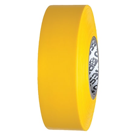 Flagging Tape, No Legend, Yellow, 1 3/16 in Wide x 300 ft Length, Vinyl, 3 mil