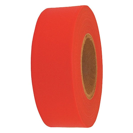 Flagging Tape, No Legend, Red, 1 3/16 in Wide x 300 ft Length, Polyethylene, 2 mil