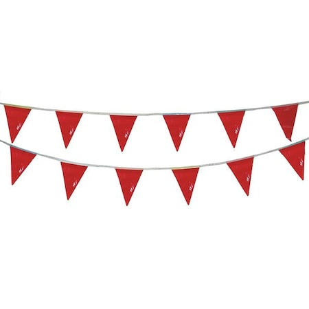Pennants, Vinyl, Red, 60 ft.