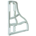 Barricade Leg, Plastic, High-Intensity Prismatic, 40 in Height, 29 in Length, 8 lb, White