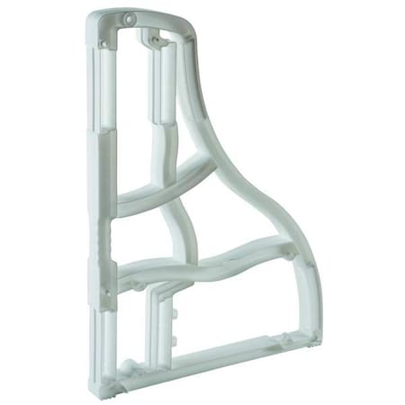 Barricade Leg, Plastic, High-Intensity Prismatic, 40 in Height, 29 in Length, 8 lb, White