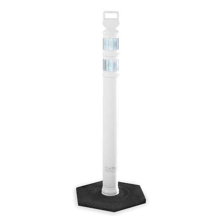 Delineator Post, Polyethylene, High-Intensity Prismatic, 45 in Height, 12 lb, White