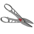 Tinners Snip, Straight, 12 in, Aluminum Frame, Cutlery Grade Steel Inset Blades