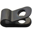 Cable Clamp, Nylon, 1/4 in Bundle Dia., Black, 25 PK