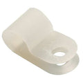 Cable Clamp, Nylon, 7/16 in Bundle Dia., Natural, 25 PK