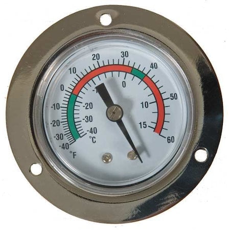 Analog Panel Mt Thermometer, -40 to 60F