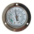 Analog Panel Mt Thermometer, -40 to 120F, Dial Size: 2 in