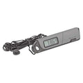 In/Out Thermometer/Clock, Slimline, Silver