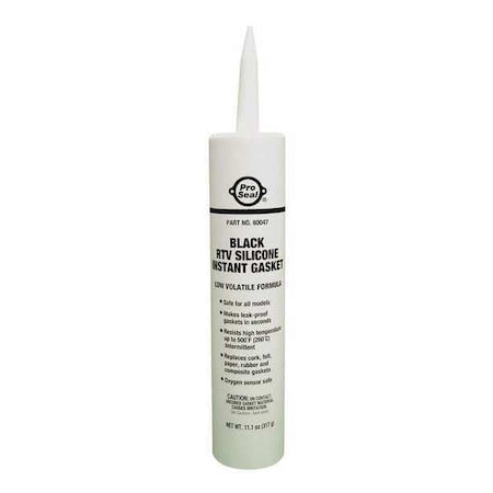 Oil-Resistant RTV Gasket Maker, 11.1 oz, Black, Temp Range -75 to 500 Degrees F
