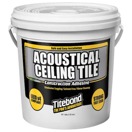 Construction Adhesive, GREENchoice Acoustical Series, Beige, 1 gal, Pail