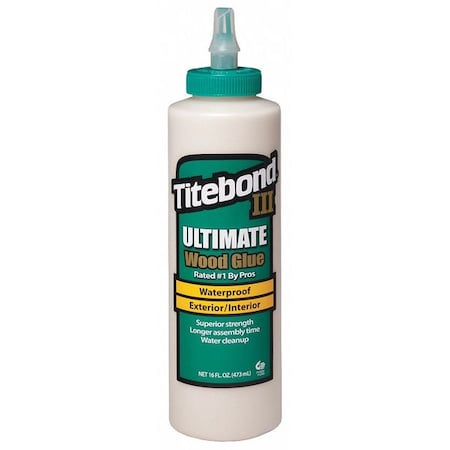 Wood Glue, 16 fl oz, Bottle, III Ultimate