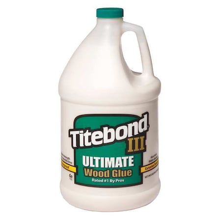Wood Glue, III Ultimate Series, Clear, 24 hr Full Cure, 1 gal, Jug