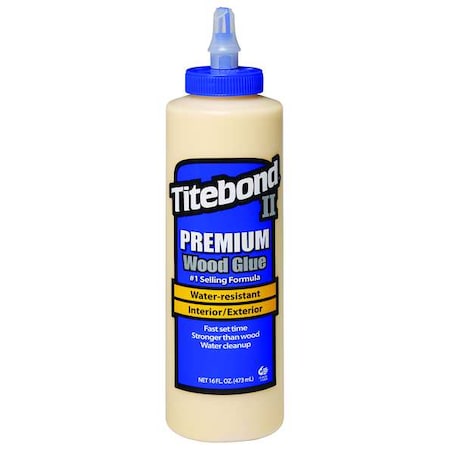 Wood Glue, 16 fl oz, Bottle, II Premium