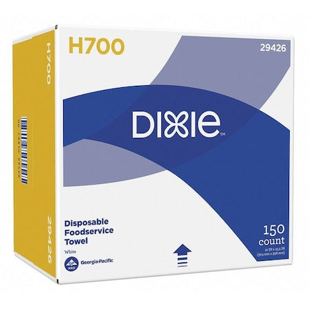 Disposable Towels Hydroentangled Fiber 12"" x 24"", White, 150 Sheets/PK
