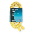 SPT-2 Indoor Extension Cord, 16 AWG 1 Outlet, 5-15R, Yellow, PVC, 5-15P, 50ft