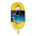 SPT-3 Indoor Extension Cord, 12 AWG 1 Outlet, 5-15R, Yellow, 5-15P, 100ft