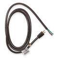 Power Cord, 5-15P, ST, 8 ft., Blk, 15A, 12/3
