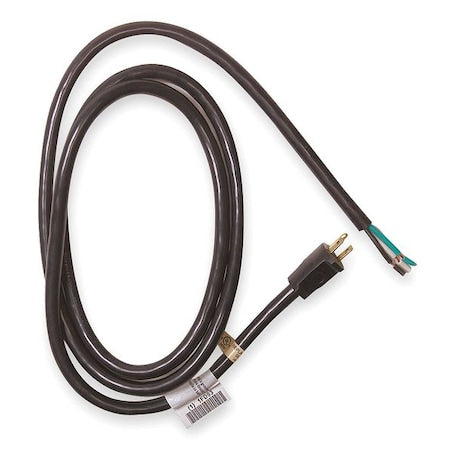Power Cord, 5-15P, ST, 8 ft., Blk, 15A, 12/3