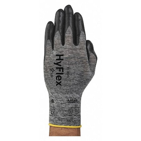 Coated Gloves, Foam Nitrile, Palm, Gray, L 1 PR