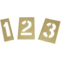 Interlocking Stencil, Numbers, Brass, 1F042