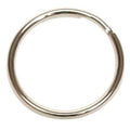 Split Key Ring, Gray, Steel, Nickel Plated 25 PK