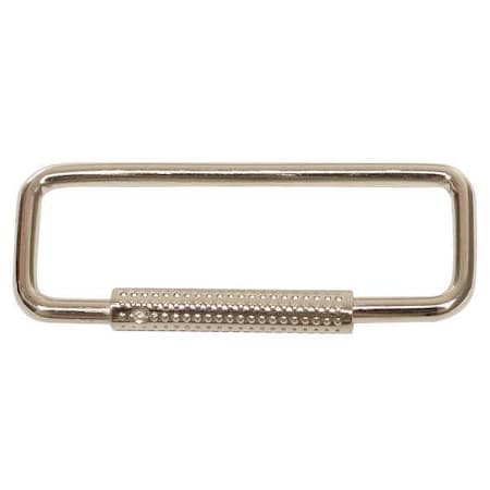 Split Key Ring, Gray, Steel, Spring Sleeve, Nickel Plated 25 PK
