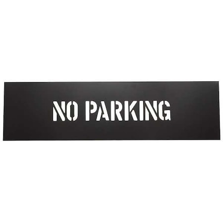 Stencil, Message, No Parking, 2 in Character Height, Not Applicable Font, PVC, Black, 33 Pieces