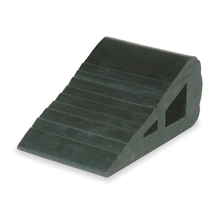 Wheel Chock, 12 In W x 3 1/4 In H, Black
