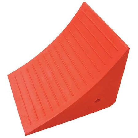 Wheel Chock, 14 1/2 In W, 14 1/4 In H, Orng