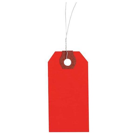2-1/8" x 4-1/4" Red Paper Wire Tag, Pk1000