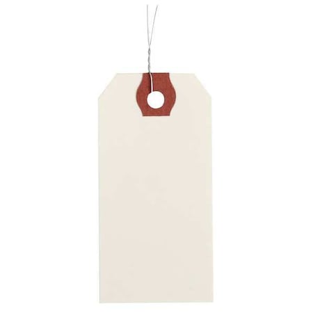 2-1/8" x 4-1/4" White Paper Wire Tag, Pk1000