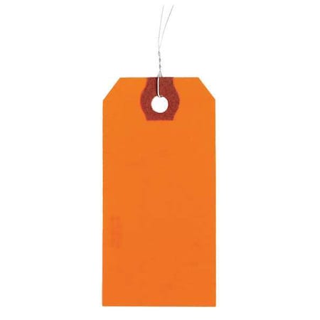 Blank Shipping Tag, Paper, 5-3/4" H x 2-7/8" W, Orange, 1000 PK