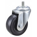 Swivel Stem Caster, Rubber, 3 in., 110 lb.