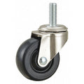Swivel Stem Caster, Rubber, 2 in., 75 lb.