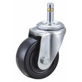 Swivel Stem Caster, Rubber, 3 in., 165 lb.