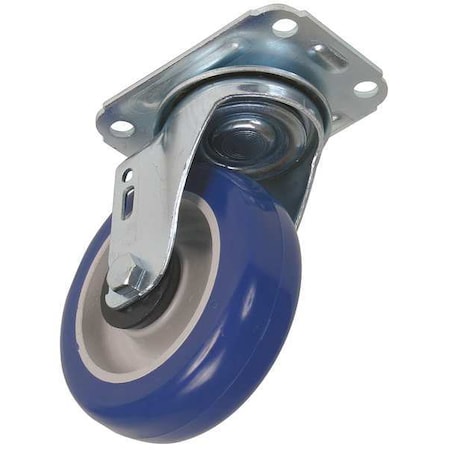 Swivel Plat Castr, Polyurthan, 5 in, 220 lb