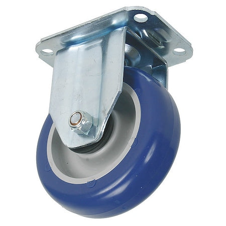 Rigid Plate Castr, Polyurthan, 4 in, 198 lb