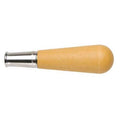 Metal Ferruled File Handle, Length 3 3/4 in, Dia 15/16 in, Wood