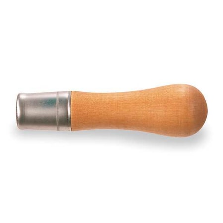 Push On File Handle, Length 5 1/4 in, Dia 1 1/2 in, Wood