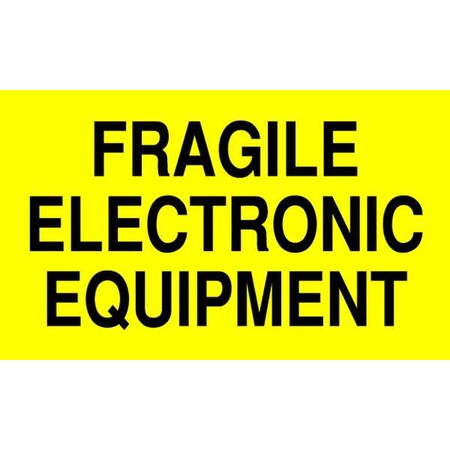 Shipping Labels, Black/Yellow, PK500