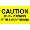 3" x 5" Adhesive Back Shipping Labels, Caution When Opening, Pk50
