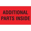 Shipping Labels, 5 In. W, Black/Red, PK50