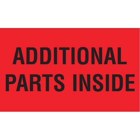 Shipping Labels, 5 In. W, Black/Red, PK50