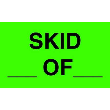 Shipping Labels, 5 In. W, Black/Green, PK50